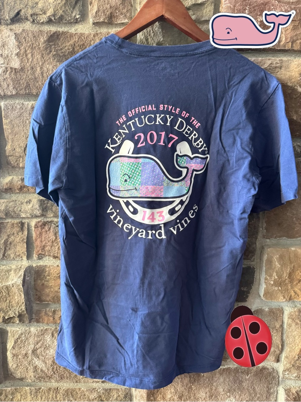 Vineyard Vines Kentucky Derby 143 (2017) Whale Tee -Men’s Small/Women’s Medium